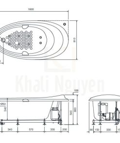 Bồn tắm ngọc trai TOTO PPYB1610RHPWE - 5