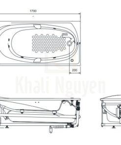 Bồn tắm massage ngọc trai TOTO PPYK1710ZRHPE#S/DB501R-2B - 5