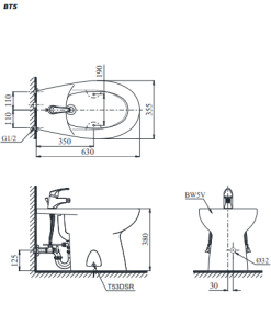 Bồn tiểu nữ TOTO BT5 - 5