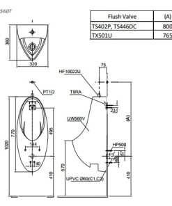 Bồn tiểu nam TOTO UT560T - 7 Bồn tiểu nam TOTO UT560T - 6