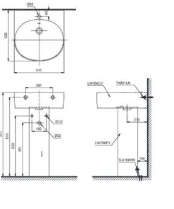 Chậu rửa lavabo TOTO LPT766C - 6
