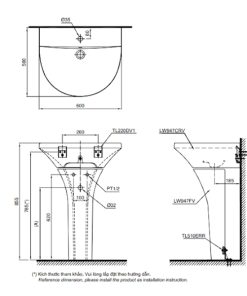 Chậu rửa lavabo TOTO LPT947CS - 5