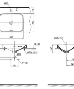 Chậu lavabo đặt bàn TOTO LT5715 - 7 Chậu lavabo đặt bàn TOTO LT5715 - 6
