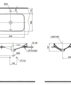 Chậu lavabo TOTO LT5716, đặt bàn - 6