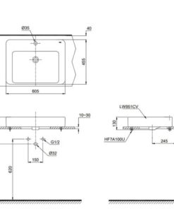 Chậu rửa lavabo TOTO LT951C - 6