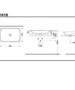 Chậu rửa lavabo đặt bàn TOTO LW161B - 8