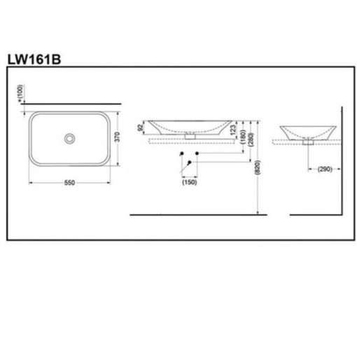 Chậu rửa lavabo đặt bàn TOTO LW161B - 3