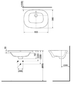 Chậu rửa lavabo bán âm TOTO LW198B - 6