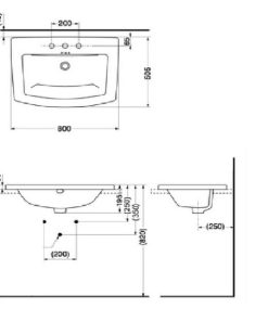 Chậu rửa lavabo dương vành TOTO LW311B/HG - 7 Chậu rửa lavabo dương vành TOTO LW311B/HG - 6