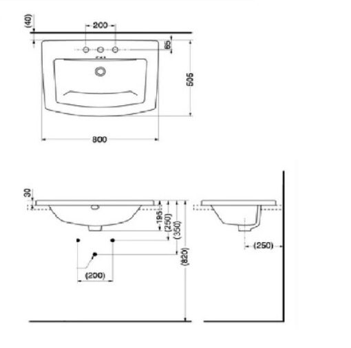 Chậu rửa lavabo dương vành TOTO LW311B/HG - 3
