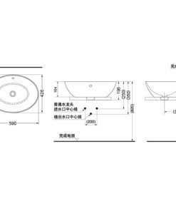 Chậu rửa lavabo đặt bàn TOTO LW516B - 7 Chậu rửa lavabo đặt bàn TOTO LW516B - 6