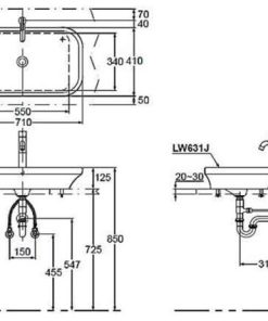 Chậu rửa lavabo đặt bàn TOTO LW631JW/F - 8
