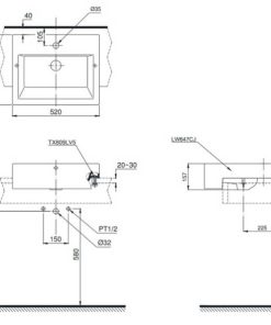 Chậu rửa mặt TOTO LT647CR – Bán âm bàn - 6