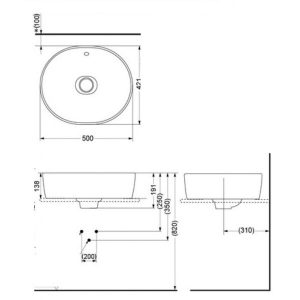 Chậu rửa lavabo đặt bàn TOTO LW760LB - 5