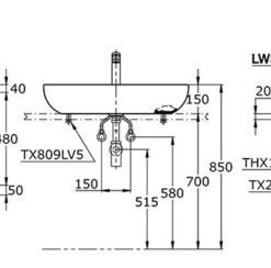 Chậu rửa lavabo đặt bàn TOTO LW814CJW/F - 6