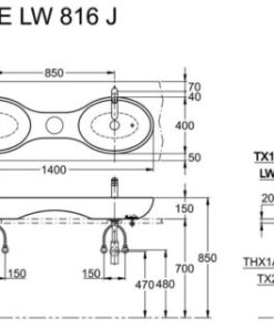 Chậu rửa lavabo đặt bàn TOTO LW816JW/F - 5