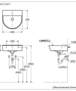 Chậu rửa lavabo TOTO LW897CJW - 6