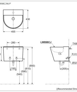 Chậu rửa lavabo TOTO LW898JW - 5