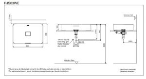 Chậu rửa lavabo đặt bàn TOTO PJS03WE#GW - 5