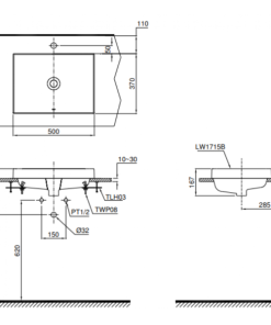Chậu rửa lavabo đặt bàn TOTO LW1715B - 7 Chậu rửa lavabo đặt bàn TOTO LW1715B - 6