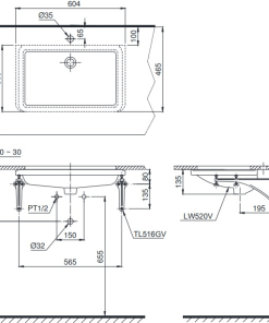 Chậu âm bàn TOTO LT520T - 6 Chậu âm bàn TOTO LT520T - 5