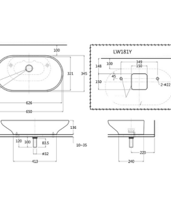 Chậu rửa lavabo đặt bàn TOTO LW181Y - 6