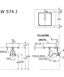 Chậu rửa lavabo đặt bàn TOTO LW574JW/F - 7 Chậu rửa lavabo đặt bàn TOTO LW574JW/F - 6