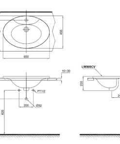 Chậu rửa lavabo TOTO LW909CKS - 5