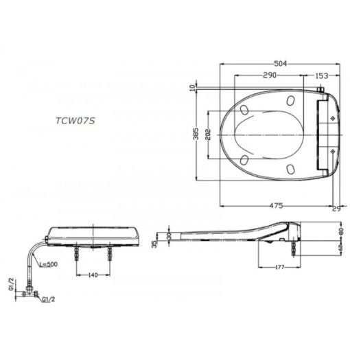 Nắp rửa lạnh TOTO TCW07S - 3