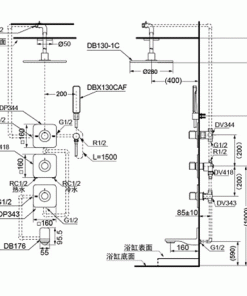 Bộ sen tắm nhiệt độ âm tường TOTO DB130-1C - 5