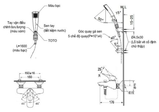 SEN TẮM TOTO DM343/DB200CAFV1 - 3