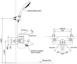 Sen tắm nóng lạnh Toto TBS03302V/DGH104ZR - 5