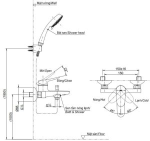 Sen tắm nóng lạnh Toto TBS04302V/DGH108ZR - 5