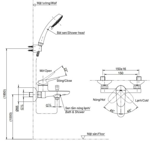 Sen tắm nóng lạnh Toto TBS04302V/DGH108ZR - 3