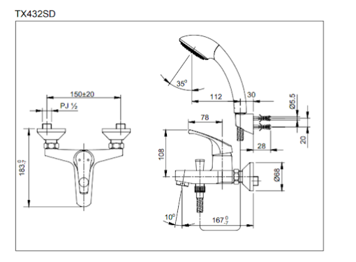Sen tắm TOTO TX432SD - 3