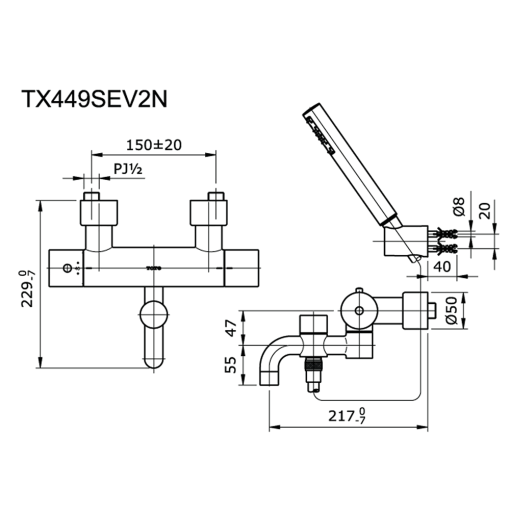 Sen tắm nhiệt độ TOTO TX449SEV2N - 3
