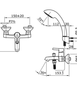 Bộ sen tắm TOTO TX471SO – Nóng lạnh - 6 Bộ sen tắm TOTO TX471SO – Nóng lạnh - 5