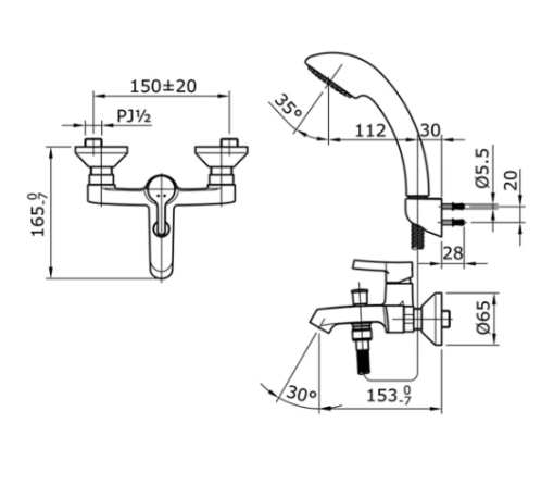 Bộ sen tắm TOTO TX471SO – Nóng lạnh - 3