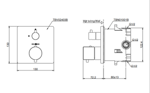 Van điều chỉnh nhiệt độ TOTO TBV02403B/TBN01001B - 5