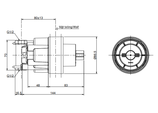 Phụ kiện âm tường TOTO TBN01102B - 3