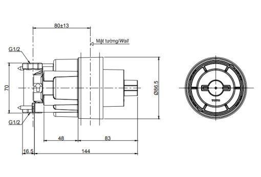 Phụ kiện âm tường TOTO TBN01104B - 3