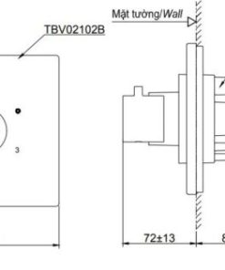 Van chuyển hướng TOTO TBV02102B – Cho sen nhiệt độ - 5