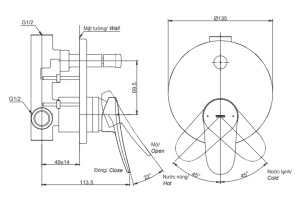 Van gật gù điều chỉnh nóng lạnh TOTO TBS04304B - 5