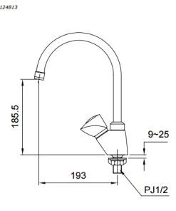 Vòi bếp nước lạnh TOTO TS124B13 - 5