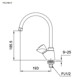 Vòi bếp nước lạnh TOTO TS124B13 - 5