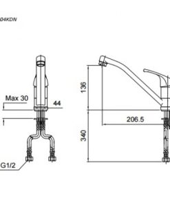 Vòi bếp gật gù nóng lạnh TOTO TX604KDN - 5