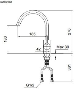 Vòi bếp gật gù nóng lạnh TOTO TX605KESBR - 5
