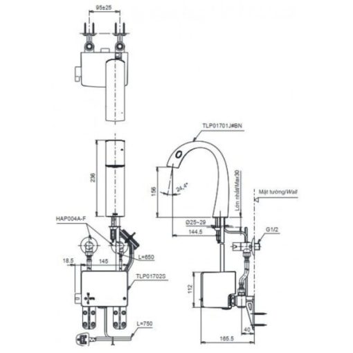 Vòi cảm ứng nhiệt độ TOTO TLP01701J#BN/TLP01702S - 3