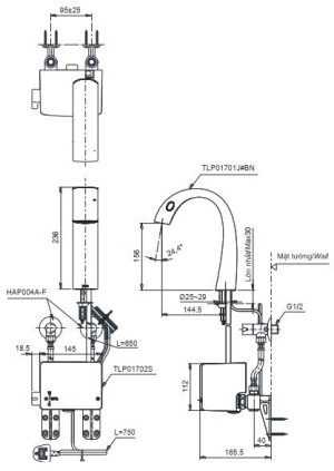 Vòi cảm ứng nhiệt độ TOTO TLP01701J/TLP01702S - 5