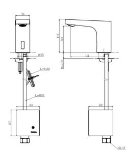 Vòi cảm ứng nước lạnh Toto TTLA102/TTLE101B2L/TX709AV6 - 5